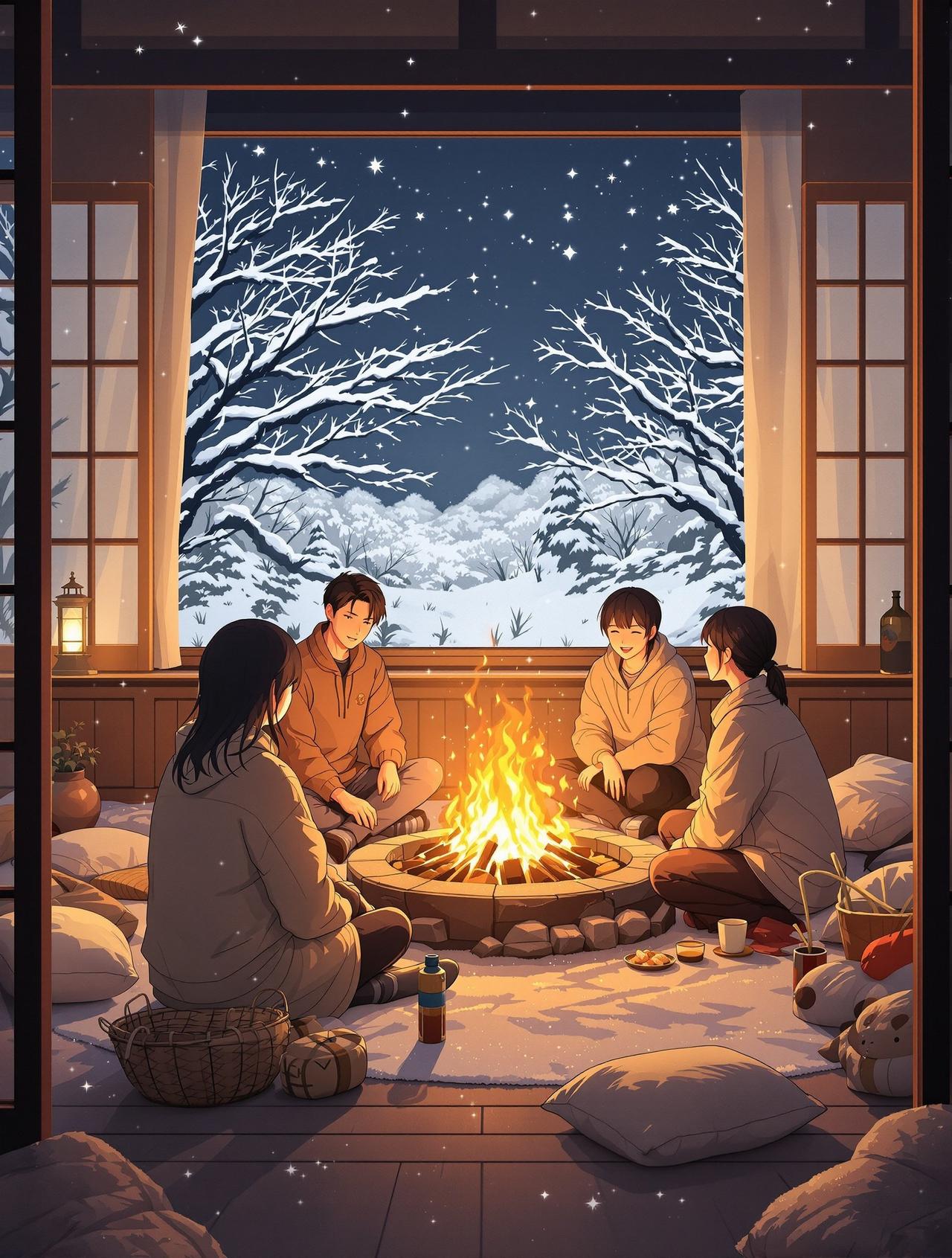 AI漫剧 围炉夜话 - 冬夜温暖物语,友谊物语治愈短剧排行榜